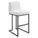 Indulge Channel Tufted Fabric Bar Stool - N/A