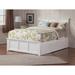 Madison White Queen Platform Bed with 2 Drawers