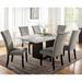 Cots Transitional Light Grey Marble 7-Piece Dining Set by Furniture of America