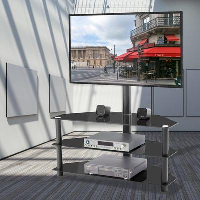 3 Tier Black Multi Function TV Stand
