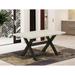 East West Furniture a Dining Table with Modern Finish X Style Legs - Solid Wood Structure table (Finish Options)