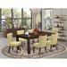 Red Barrel Studio® Tawton Folden Rubber Solid Wood Dining Set Wood/Upholstered in Brown | Wayfair 096BECE8ED2A4106A1A33983B9E06696