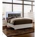 Furniture of America Rema Modern White Faux Leather Padded Bed