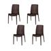 Rue Resin Stackable All-Weather Patio Dining Chairs, Set of 4