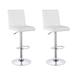 Best Master Furniture Quilted Faux Leather Adjustable Swivel Bar Stool (Set of 2)