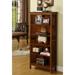 Till Contemporary Oak Solid Wood 5-Open Shelf Media Shelf by Furniture of America