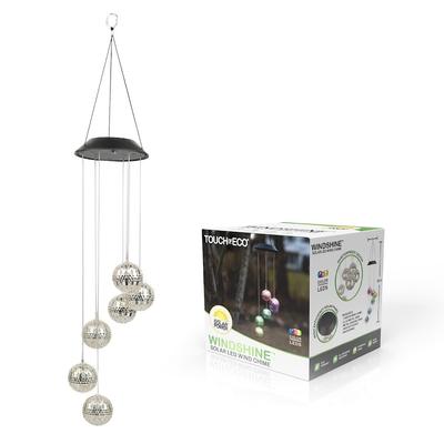 Solar LED Color Changing Metal Orb Wind Chime Mobile (1, 2 or 3 Pack) - Metal Orb