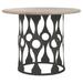 ellahome Balustrade 48" Iron Pedestal Dining Table Metal in Gray/Black | 31 H x 48 W x 48 D in | Wayfair DT11ABLT