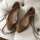 Free People Shoes | Free People Suede Paloma Espadrille | Color: Tan | Size: 7