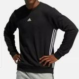 Adidas Sweaters | Adidas Men's Lightweight Fleece Crew Neck | Color: Black/White | Size: Various