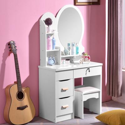 Llb Living Life Bed - Schminktisch mit rundem Spiegel und Hocker für das Schlafzimmer Babette Image