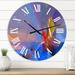 Designart 'Abstract Colorful Seascape VI' Modern wall clock