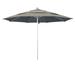 California Umbrella 11' Rd Aluminum Frame, Fiberglass Rib Patio Umbrella, Push Open, Anodized Silver Finish, Sunbrella Fabric