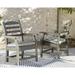 Signature Design by Ashley Visola Gray Outdoor Poly All Weather Arm Chair with Cushion, Set of 2 - 24"W x 25"D x 37"H