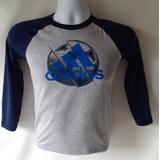 Adidas Shirts & Tops | Adidas Boys Navy/Gray Long Sleeve Activewear Top | Color: Blue/Gray | Size: 7b