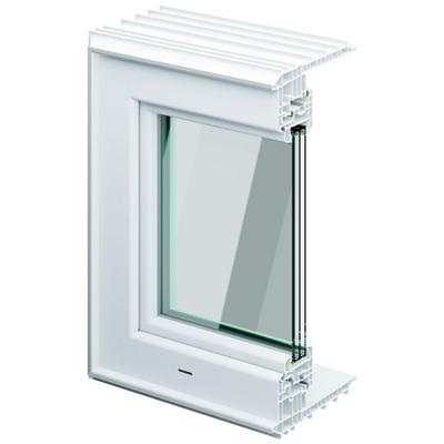 ACO Therm 3.0 Leibungskellerfenster einbruchhemmend mit 3-fach WSG, Anschlag links, 25 cm,80x60 cm