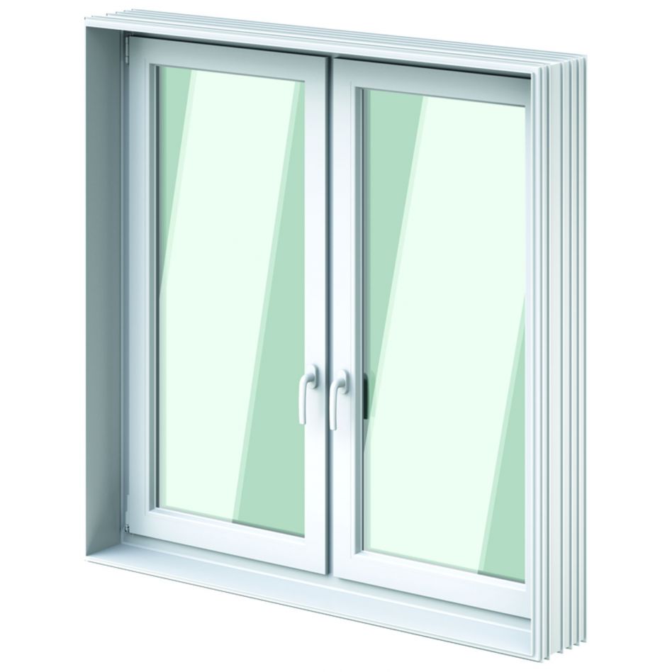 ACO Therm 3.0 Leibungskellerfenster Standard zweiflügelig für Fertigteilwerk mit 3-fach WSG, 24 cm, 150x100 cm Image