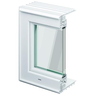 ACO Therm 3.0 Leibungskellerfenster passivhaustauglich mit 3-fach WSG, Anschlag rechts, 40 cm,80x60 cm