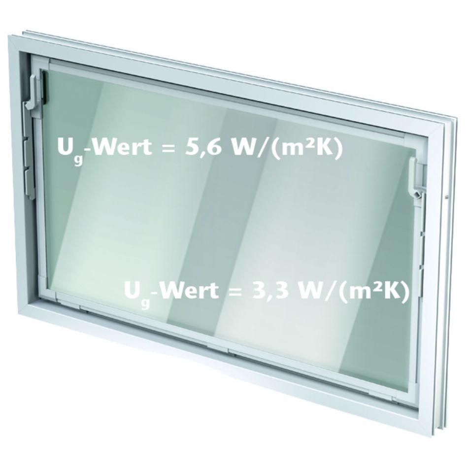 ACO Nebenraumfenster Kippfenster Einfachglas ESG, Einfachglas ESG, 80x50 cm Image