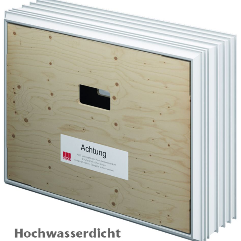 ACO Therm 3.0 Leibungskellerfenster Hochwasserdicht mit 3-fach WSG, Anschlag links, 100x62,5 cm,30 cm Image