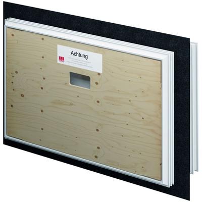 ACO Therm 3.0 Leibungskellerfenster Hochwasserdicht mit Flansch 3-fach WSG, Anschlag links, 100x62,5 cm,25 cm