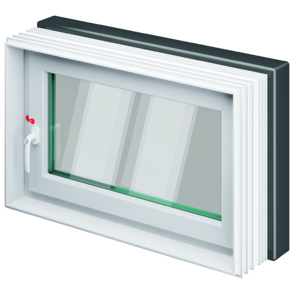 ACO Therm 3.0 Leibungskellerfenster HWD-S plus - Sanierung Hochwasserdicht mit 3-fach WSG, Anschlag rechts, 75x50 cm,ab 24 cm Image