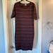 Lularoe Dresses | Euc Lularoe Julia Sheath Dress | Color: Black/Purple | Size: Xxl