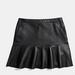 Coach Skirts | Coach Black Leather Fluid Skirt Sz 0 | Color: Black | Size: 0