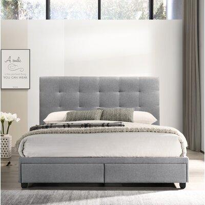 Pawling Tufted Upholstered Low Profile, Wayfair Grey Bed Frame With Storage