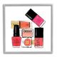 Stupell Industries Stack of Nail Polish Glam Fashion Beauty Cosmetics, entworfen von Martina Pavlova Gray, gerahmte Wandkunst, Pink