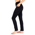Yogipace, 5 Pockets, Extra Tall Women's Straight Leg Yoga Pants Long Stretch Dress Pants Slim fit Workout Pants Travel Commute Work, 37", Black, S