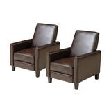 Darvis Contemporary Bonded Leather Recliner (Set of 2) by Christopher Knight Home