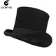 GEMVIE 17cm 100% Laine Feutre Castor Haute chapeau haut-de-forme Topper Derby Cylindre Chapeau Pour