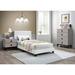 Latitude Run® Aimee-Leigh Low Profile Platform Bed Upholstered/Faux leather in White | 43 H in | Wayfair E988B318F5834EF8A426A349CDAB26B6