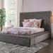 Willa Arlo™ Interiors Elmsford Cal.king Bedroom In Black Finish Upholstered/Cotton in Gray | 60 H x 102.5 W x 99 D in | Wayfair