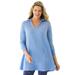 Plus Size Women's Hooded Tunic by Woman Within in French Blue (Size 18/20)