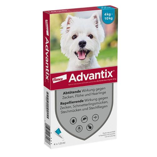 Advantix Spot-on Lsg.z.Auftr.a.d.H.f.Hund 4-10 kg 4 St Lösung