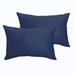 Birch Lane™ Almeda Outdoor Rectangular Pillow Cover & Insert Polyester/Polyfill blend in Blue | 12 H x 18 W x 6 D in | Wayfair