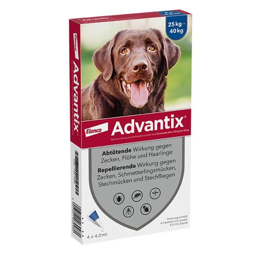 Advantix Spot-on Lsg.z.Auftr.a.d.H.f.Hund 25-40 kg 4x4 ml Lösung