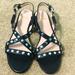 J. Crew Shoes | J.Crew Black Strappy Buckled Cora W/Studs Sandals | Color: Black/Silver | Size: 6.5