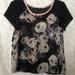 American Eagle Outfitters Tops | American Eagle Outfitters Sheer Floral Top Size S | Color: Black/Pink | Size: S