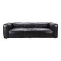 KIRBY SOFA DARKSTAR BLACK LEATHER - Moe's Home Collection PK-1032-25