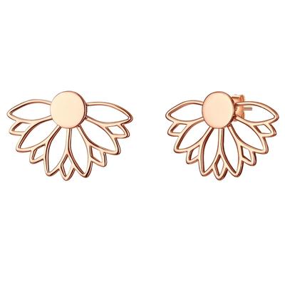 Glanzstücke München - Ohrstecker Lotusblume Sterling Silber in Roségold Ohrringe Damen