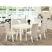 East West Furniture Dining Set- a Rectangle Dining Room Table and Linen Fabric Upholstered Chairs, (Pieces & Finish Options)