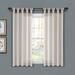 Porch & Den Alsea Burlap Knotted Tab Top Window Curtain Panel Pair
