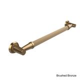 Allied Brass White/Silvertone Brass 16-inch Reeded Grab Bar