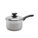 YBM Home Professional Chef’s 18/10 Stainless Steel Sauce Pot Covered Tri-Ply Capsule Base With Handle, Induction Compatible