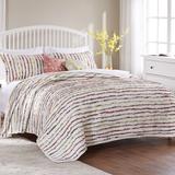 Greenland Home Fashions Bella Ruffled 100% Cotton Quilt and Pillow Sham Set