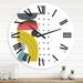 Designart 'Colorful Geometric Abstract Art Collage I' Modern wall clock