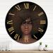 Designart 'Portrait of African American Woman III' Modern wall clock